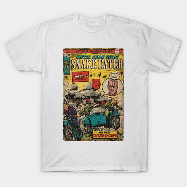 Meta Gear Solid 3 - Snake Eater fan art comic book cover T-Shirt by MarkScicluna